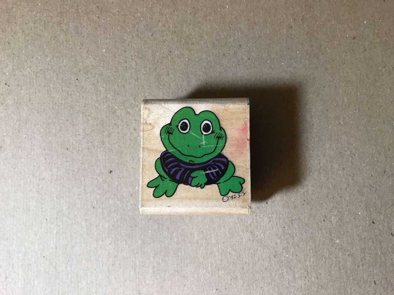 Suzy’s Zoo Ribert Rubber Stamp 2”x2”, used