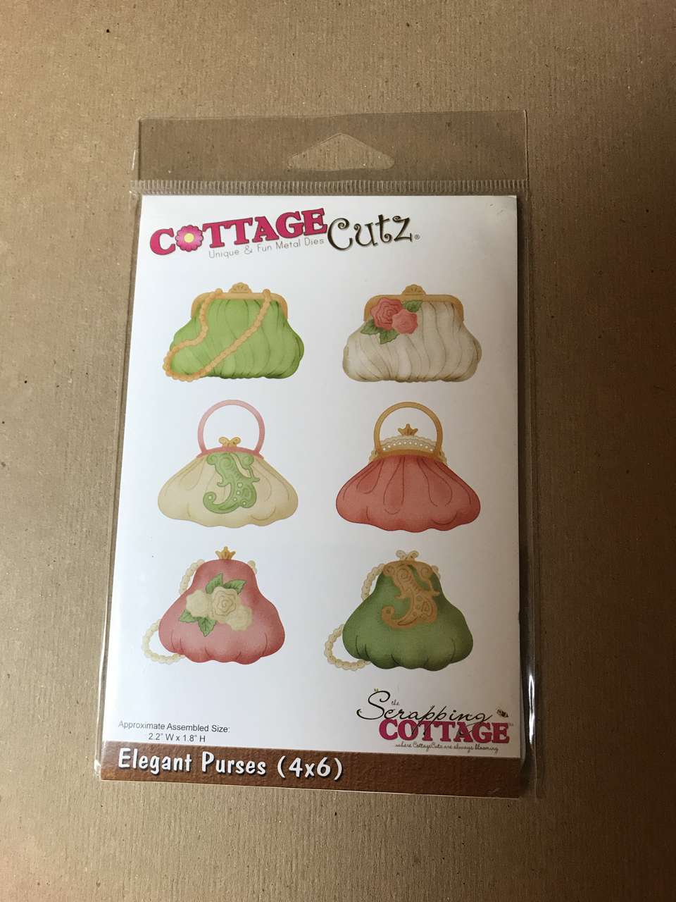 Cottage Cutz Elegant Purses (4x6) Metal Dies New or CTMH Pretty Purses Card Kit, New