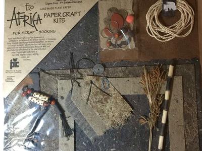 Eco Africa Paper Craft Kits 12in x 12in Scrapbook Page, Lot of 3