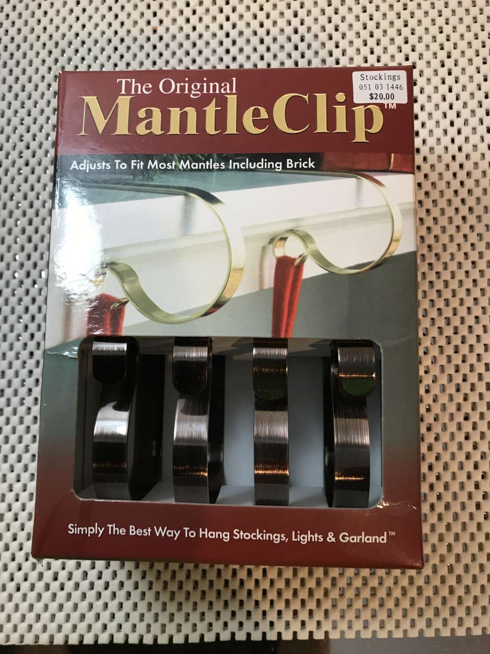 PICK 1 - Christmas The Original Mantle Clip Set of 4 Oil-Rubbed Bronze NIB