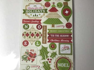 Home for the Holidays Chipboard Accents 35 pcs. by Echo Park Paper, NIP