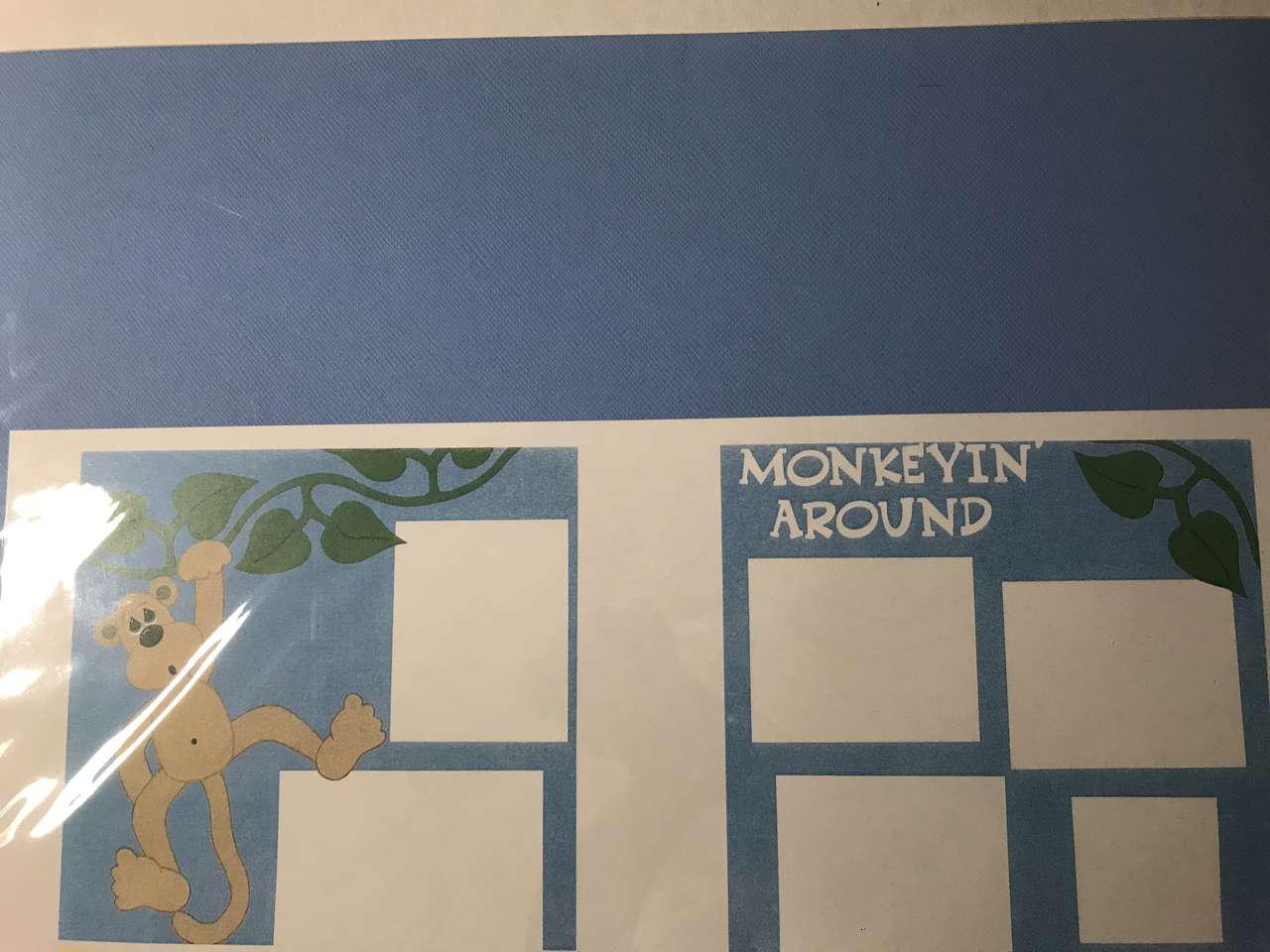 Monkeying Around 2 Pages - 12”x12” Scrapbooking Kit, NIP