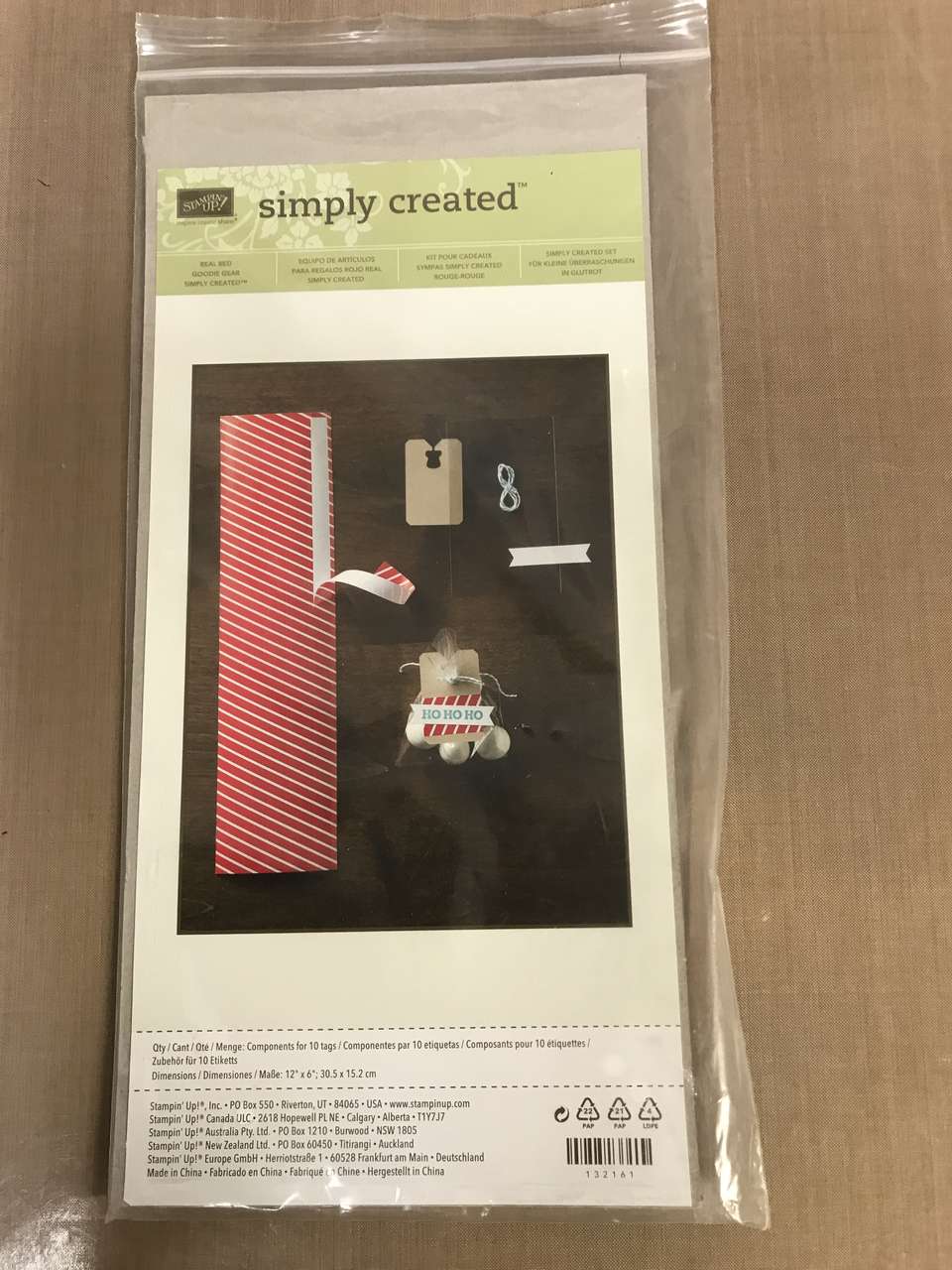 Stampin Up Simply Created Real Red and Pumpkin Pie Goodie Gear Kits 10 Bags per Package, NIP