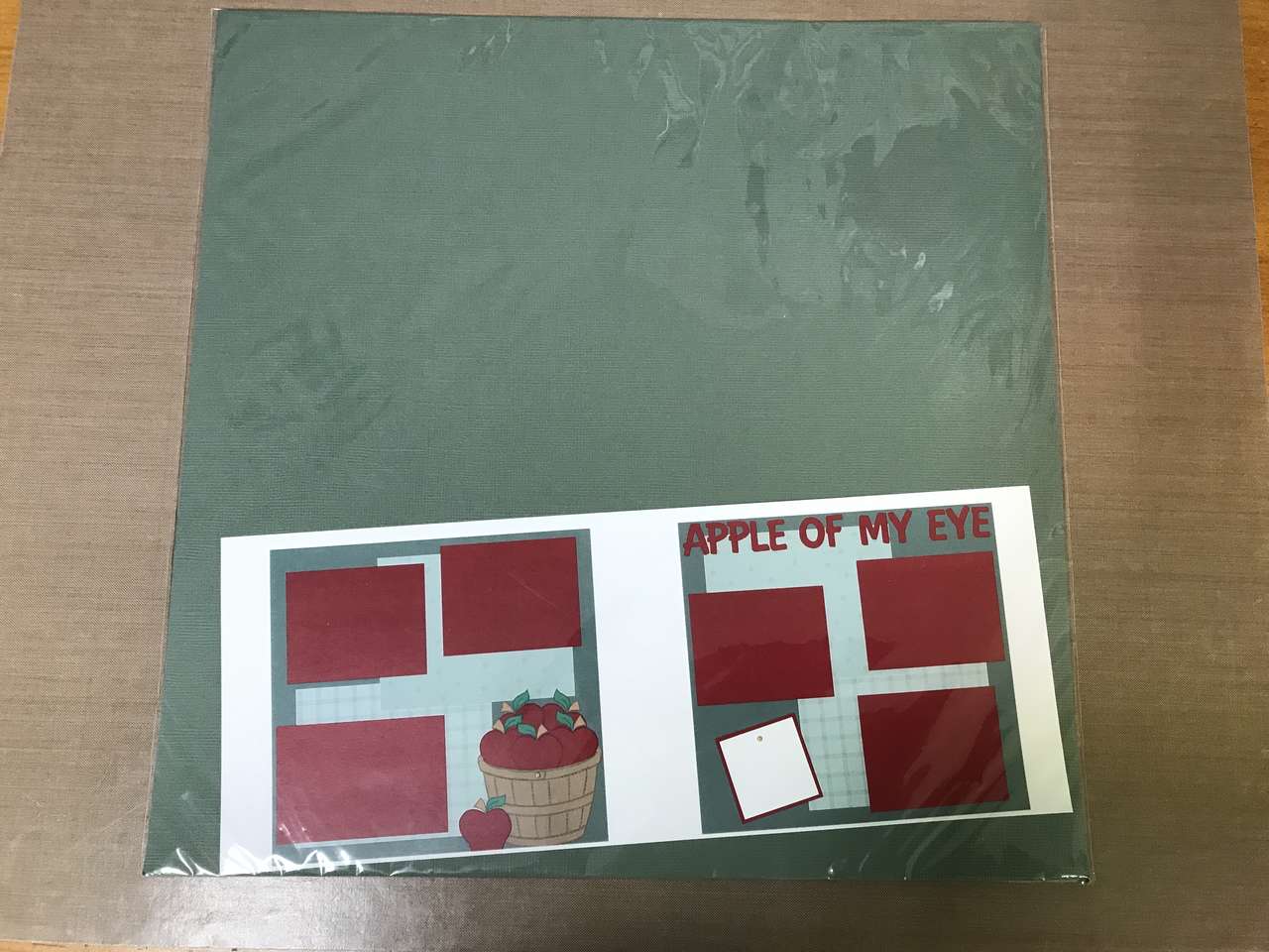 Apple Of My Eye 2 Pages Kit, 12” x 12” Paper Piecing, NIP