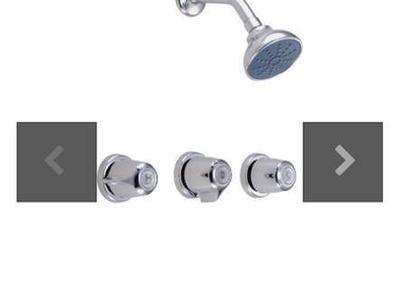 Three Handle Tub & Shower Fitting (New, Open Box)