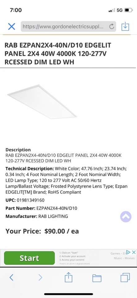 2X4 40W 4000K 120-277V RECESSED DIM LED WHITE