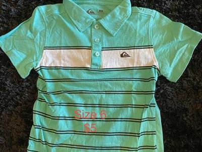 Kids Quicksilver Polo Great Shape $5 Size 6