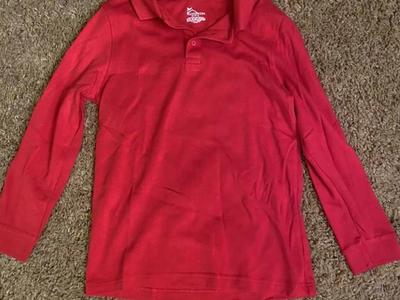 Boys Collard Shirt Long Sleeve Red M 10-12 $5
