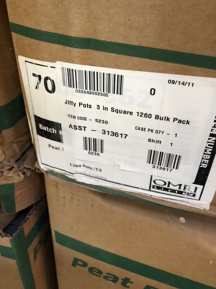 ; Jiffy pots Growing Pots 3 Inch