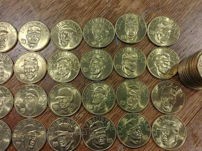 MLB Brass Pogs complete set