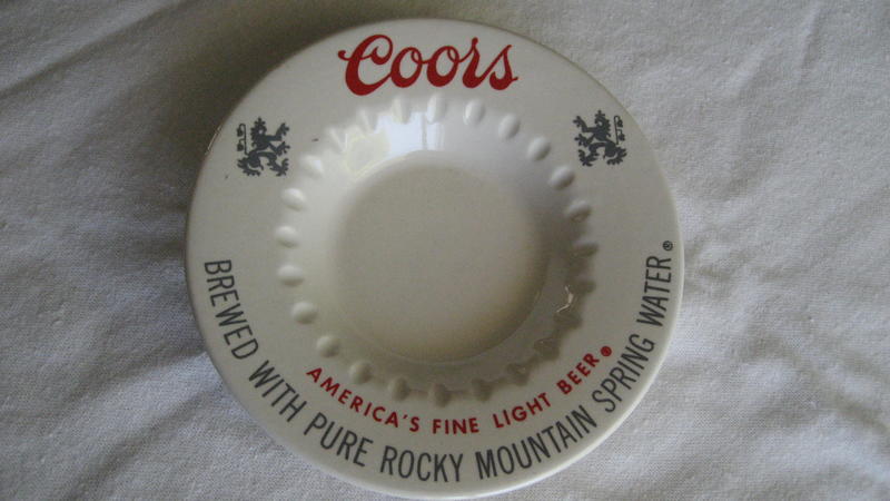 Vintage 1970's Coors Beer Advertising Ashtray