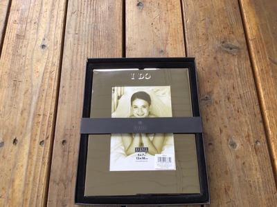 NEW -Burnes 8 X10 Silver “ I Do” Frame