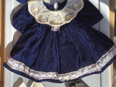 Doll Dress, Shoes,Socks & Hair Bow