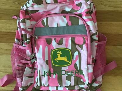 ( NEW) 19” John DeerePink Camo Backpack