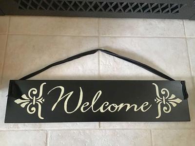 Wood Welcome Sign