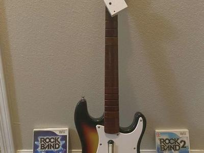 Wii Rock Band Guitar Set (console avail)