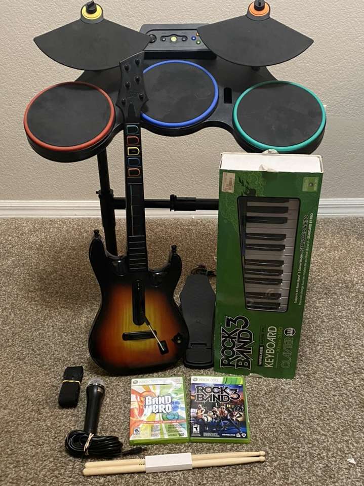 Xbox360 Guitar Hero Rock Band Set
