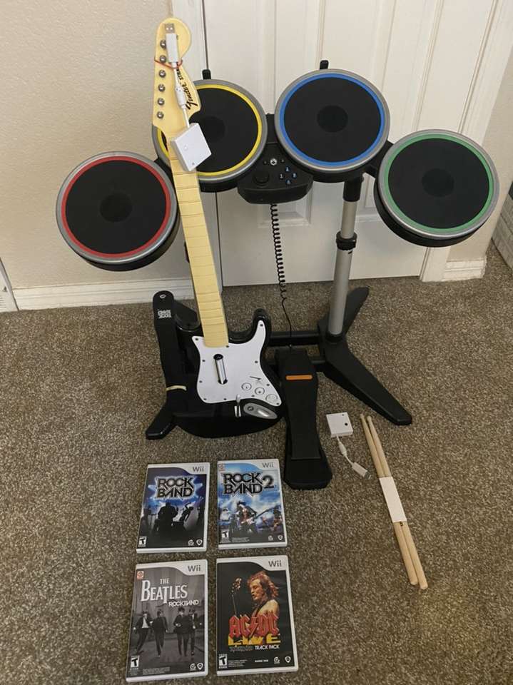 Wii Wireless Rock Band Set, Console Available