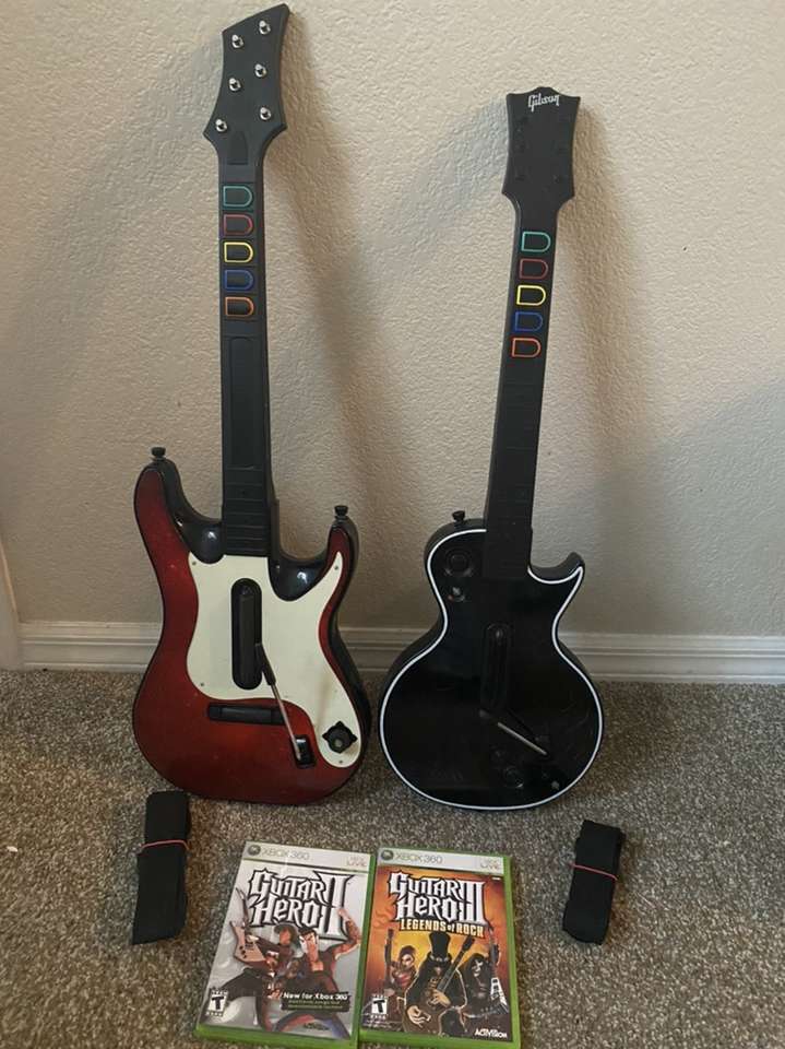 Xbox 360 Guitar Hero, Rock Band Guitar, Games, Etc
