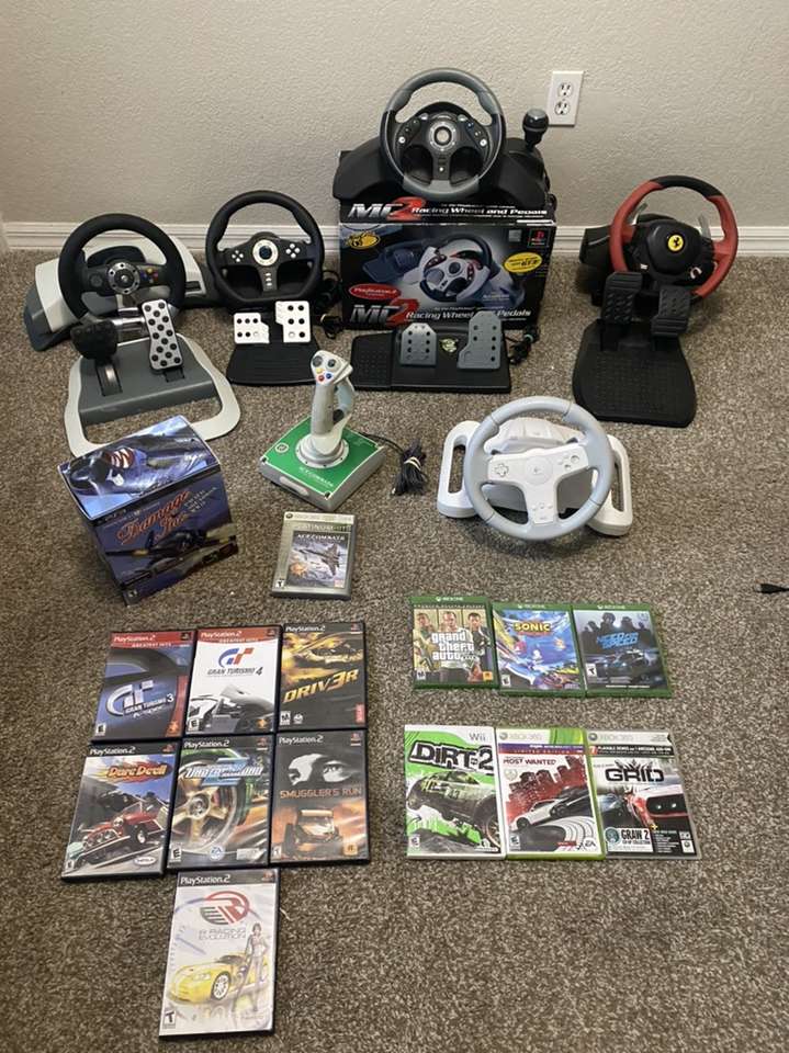 Steering Wheel Bundles.Flight Sticks,More Not Seen