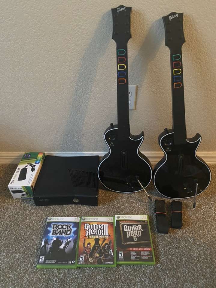 Xbox 360 Guitar Hero Rock Band Set