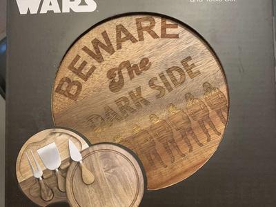 Star Wars Acacia Brie Cheese Board Beware Darkside