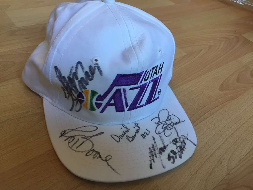 Jazz Hat Autographed Mark Eaton David Benoit Blue