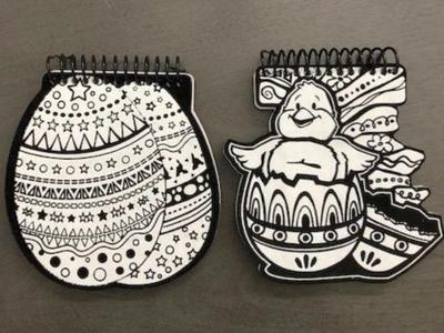 NEW 2 Colorable Cover Easter Notebooks