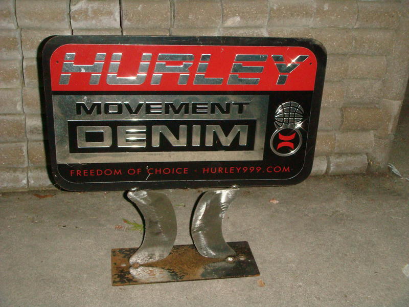 RARE METAL HURLEY DEALER 2 SIDED SIGN