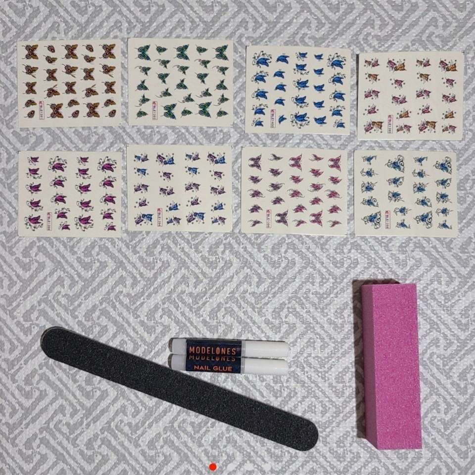 Nail Art Decal Stickers Buffer and File New