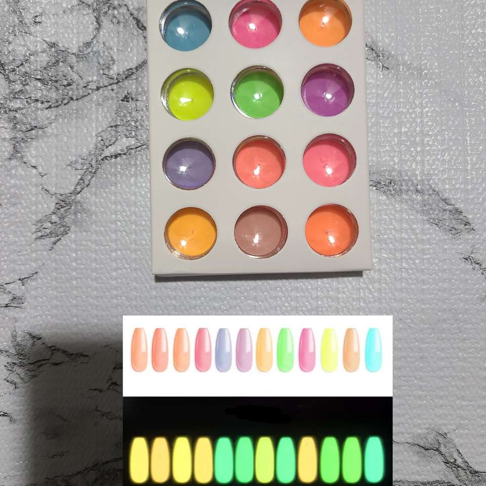 Glow in the Dark Pigment Nail Powder New