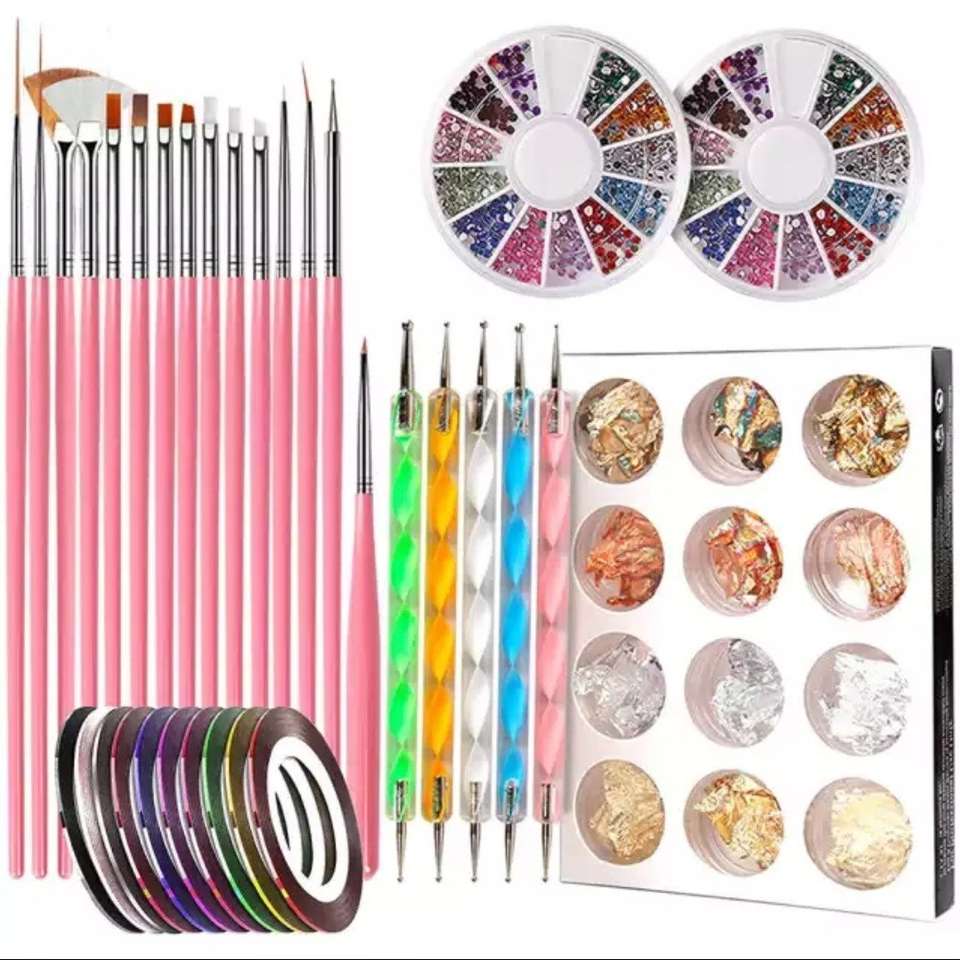 Nail Art Supplies Tools Rhinestones Foil Flakes Ne