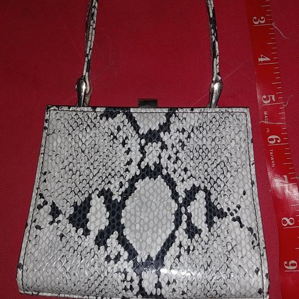 Nine West purse faux snake skin handbag small