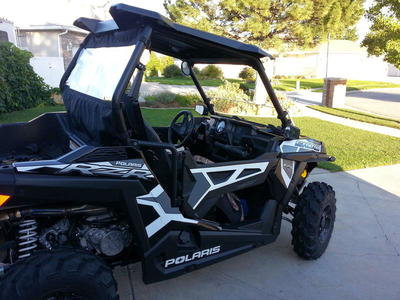 RZR Rear Window/Dust Barrier and Overhead Bags
