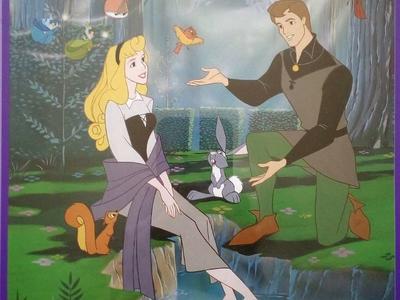 Disney Sleeping Beauty Lithograph Exc Condition
