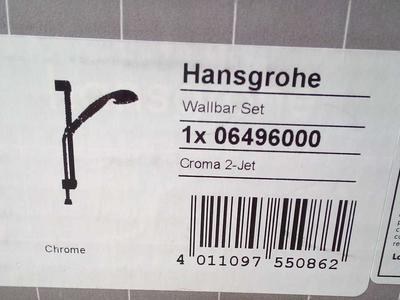 New Hansgrohe Wallbar Shower Set