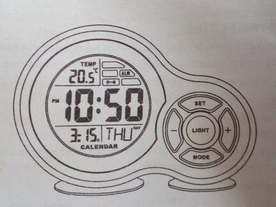 New LCD Portable Alarm Clock Temp Date