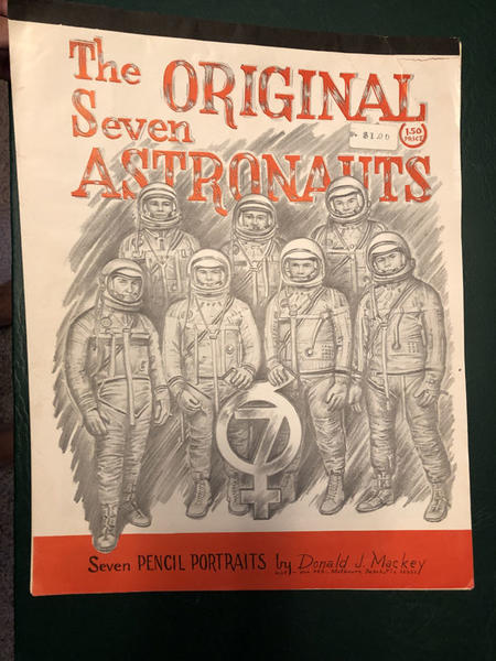 1965 The Original 7 Astronauts Pencil Portraits