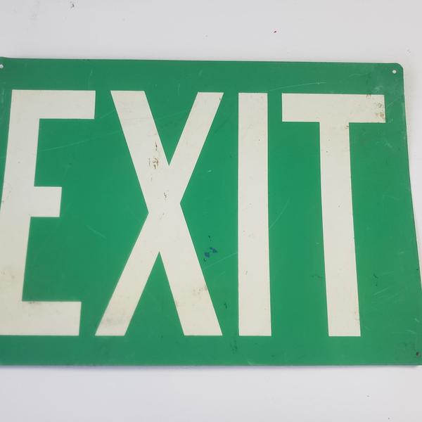 Aluminum exit sign
