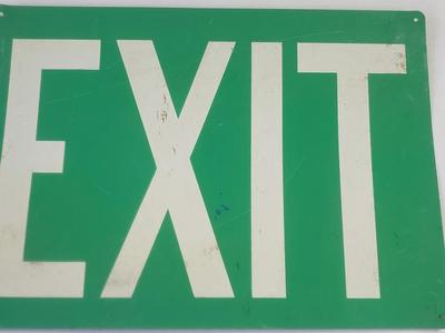 Aluminum exit sign