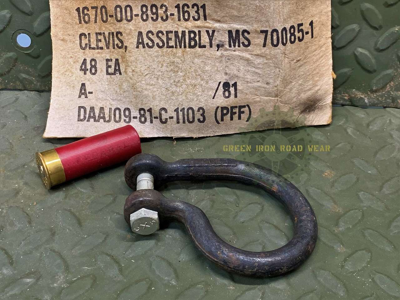 NOS Military Clevis, Shackles, Trailer, Bumper, Container Lift, 7,000 lb Proof