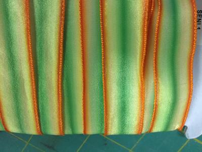 Ombre ribbon 5/8 wide; 18 yd roll green/yellow/orange NEW