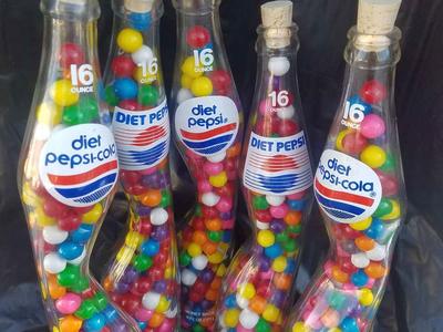 Gumball Bottle/16 oz. Diet Pepsi Stretched Bottle. 12"--14" Tall.