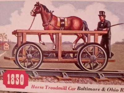 1830 Horse Treadmill Car/50's TCG card #71/pre-owned/Excellent.