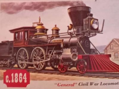 1864 "General" Civil War Locomotive.TCG card #56/used. Very good plus.