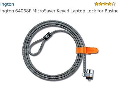 #1 New Kensington MicroSaver Keyed Notebook Lock
