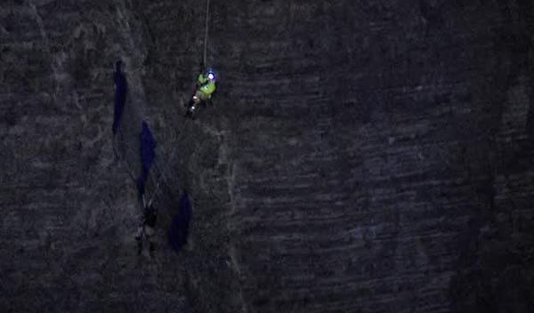 Crews rescue BASE jumper stranded on side of cliff | KSL.com