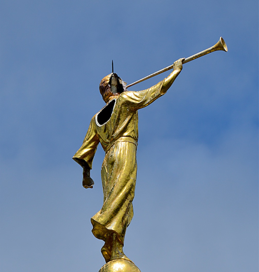 Lightning damages Angel Moroni statue atop Bountiful Temple