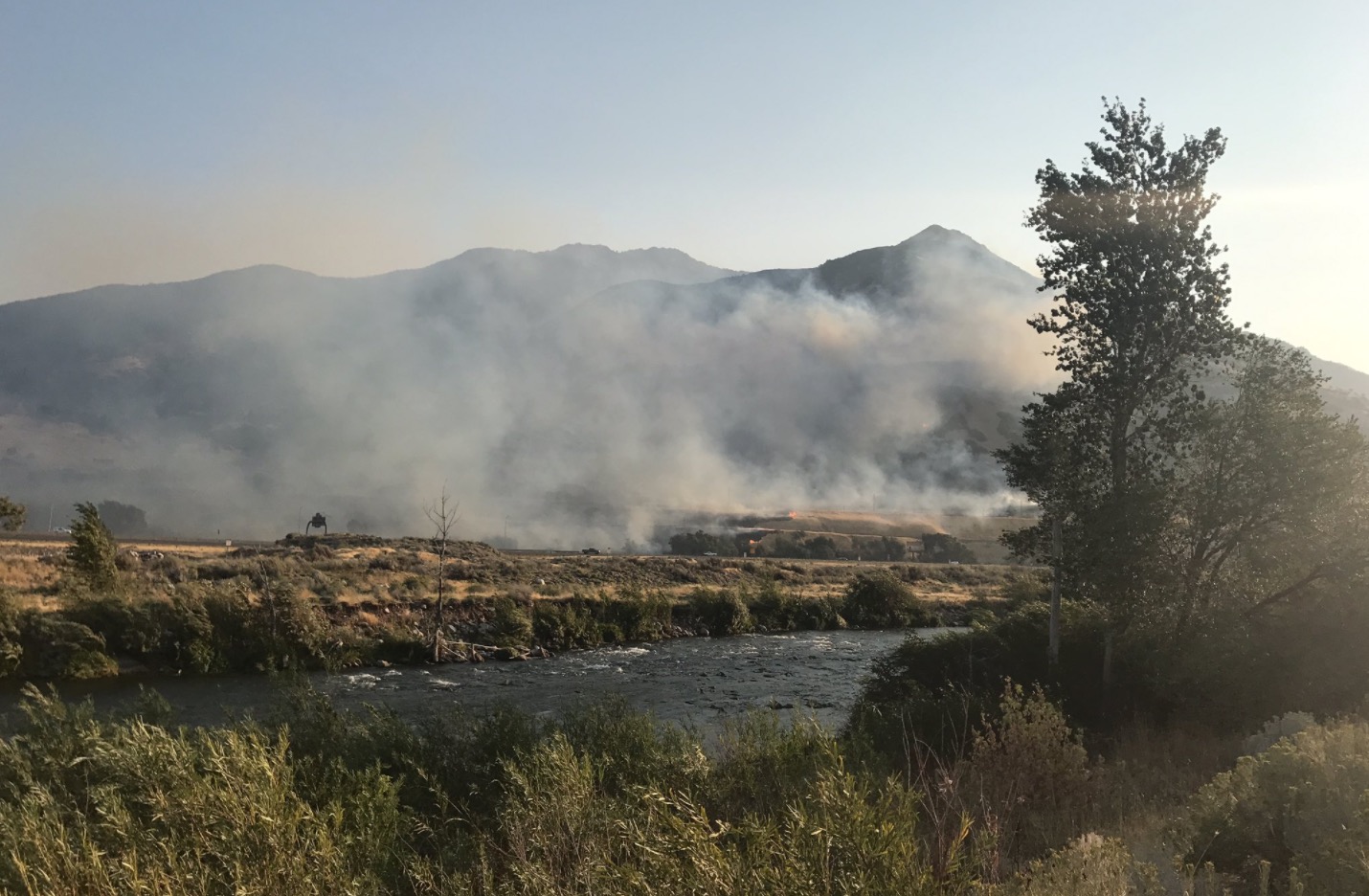 Crews battling brush fire in Weber Canyon; US-89 closed