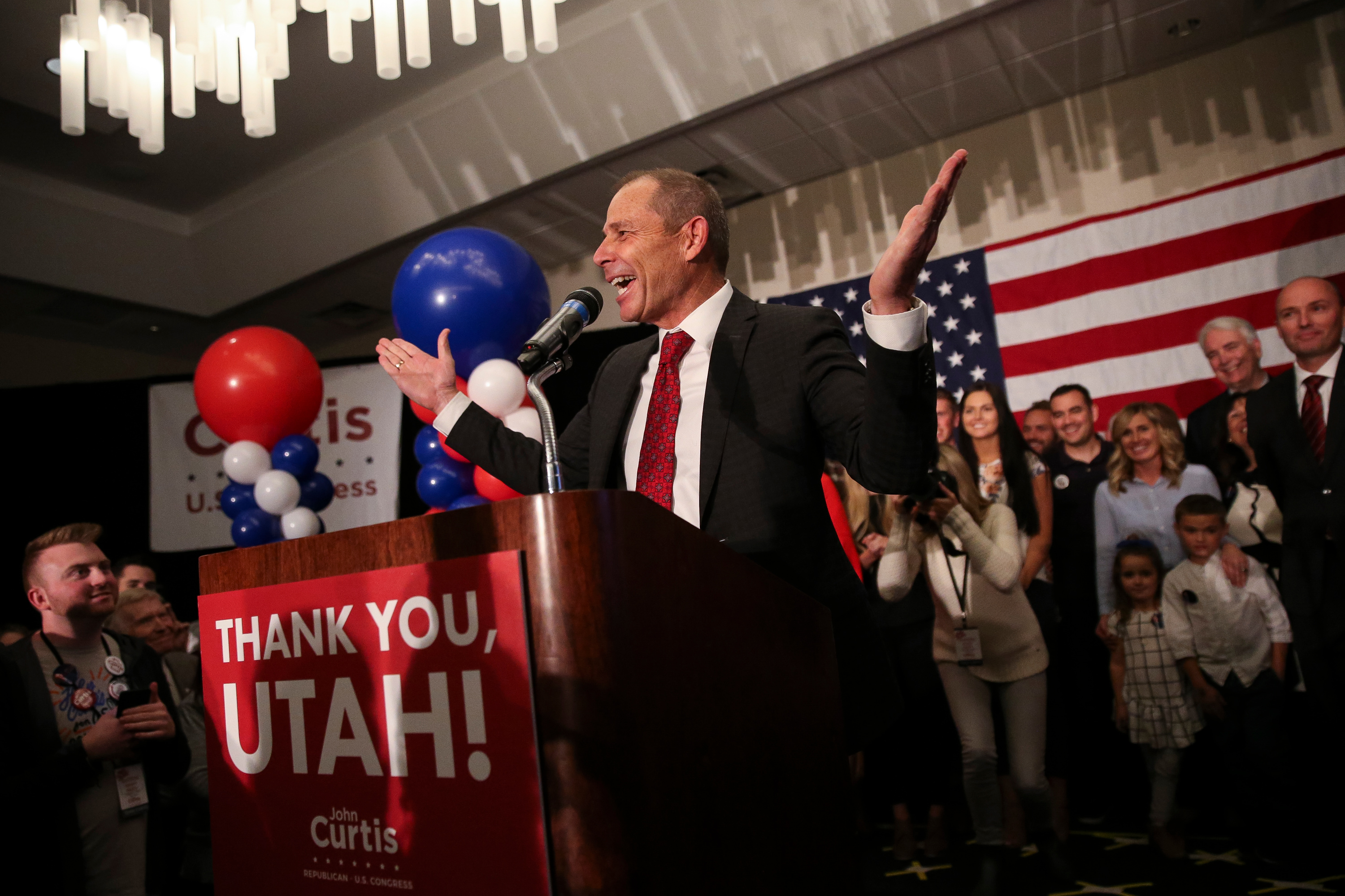 Curtis celebrates 3rd Congressional District victory, vows to 'work hard as possible'